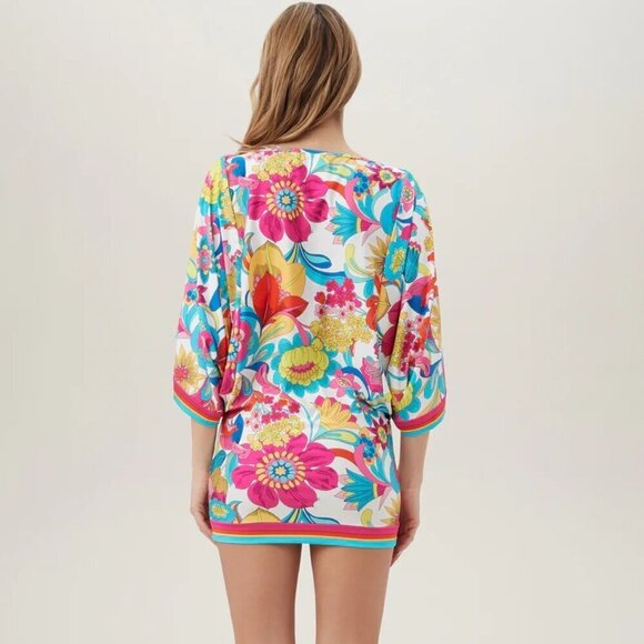 Trina Turk NWT Fontaine Dress Top Tunic Cover Up - great stretch Size L - Picture 4 of 5
